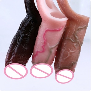SXXY 15.5cm Three Colors Realistic Penis Sleeve Male Cock Enlargement Thickening Device for Men Delay Ejaculation - Product Image 6