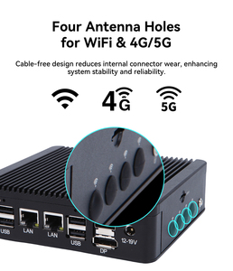 Mini PC Industri Intel BayTrail N2840 J1800 J1900 N95 Dual Gigabit LAN Tanpa Kipas Win10 Win11 Linux Komputer Mini untuk Industri - Product Image 3