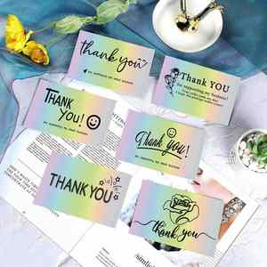 Ensemble de luxe de 30 cartes de remerciement holographiques miniatures en 6 styles pour les petites entreprises - Product Image 2
