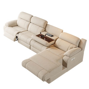 Sofá Moderno de Lujo en Forma de L, Sofá de Tela de 3 Plazas Reclinable, Conjunto de Sofás Combinados Reclinables, Muebles para Sala de Estar - Product Image 6