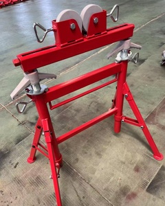E-Work H403 Manual Height Adjustable Metal Steel Roller <b>Pipe</b> <b>Stand</b> Support for 36inches Load 2500LBS - Product Image 1