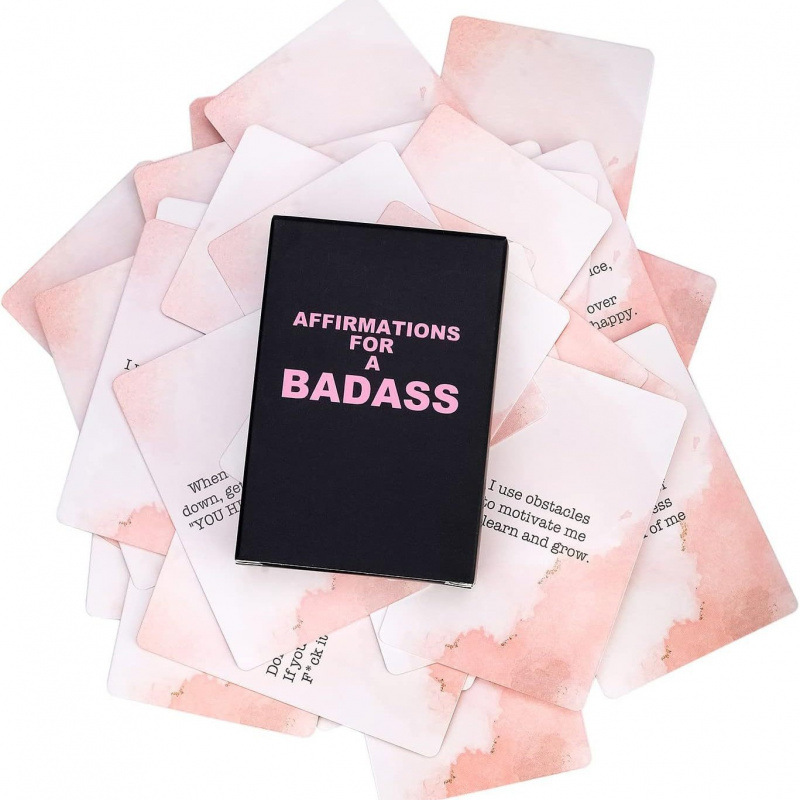 Carte inspirante noire pour femme