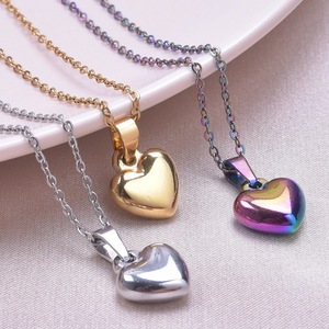 Collar con Colgante de Corazón de Acero Inoxidable, Chapado en Oro de 18K, Accesorios de Joyería para Mujer - Product Image 4