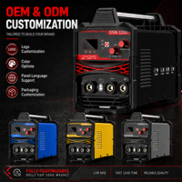Soudeuse portable 3 en 1 120A 220V sans gaz MIG Lift TIG MMA Inverter IGBT pour fil fourré, mini-machine LED pour l'acier