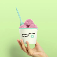 Tazones de Papel para Helado con Logotipo Personalizado al por Mayor, Vasos Desechables Ecológicos y Compostables para Postres Congelados y Yogur con Impresión Personalizada