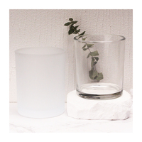 Fabricant de luxe de 7oz 10oz 14 oz Contenant avec logo personnalisé Pots à bougies vides en verre dépoli blanc avec couvercle et emballage en boîte