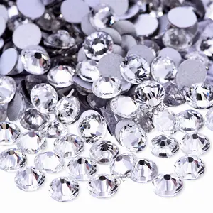 BOBOHOO Wholesale Crystal Glass Rhinestones Flatback Non Hotfix Rhinestone For Nail Art Decorations