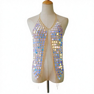 สร้อยคอโลหะประดับเลื่อมแบบกลวงพร้อมพู่ห้อย  แบบสายรัดเอว  ดีไซน์ <span class=keywords><strong>Paco</strong></span> <span class=keywords><strong>Rabanne</strong></span> Rhodoid Disk  สำหรับผู้หญิง  ชุบทองแดงโบราณ  ของขวัญแฟชั่น - Product Image 2