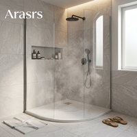 Base de douche moulée DMC HTHP 80*80CM CE 3 niveaux antidérapante non poreuse éco-responsable pour projets européens