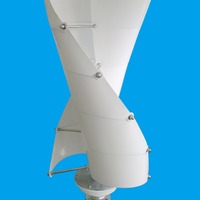 Éolienne hélicoïdale verticale 200W 12/24V, petite unité de production d'énergie éolienne à axe vertical