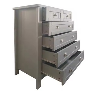 Tocador de almacenamiento alto moderno de 6 cajones, unidad organizadora de muebles de madera moldeados por inyección minimalista para sala de estar de Tailandia - Product Image 3