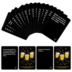<span class=keywords><strong>Jeu</strong></span> <span class=keywords><strong>de</strong></span> cartes interactif en papier personnalisable <span class=keywords><strong>de</strong></span> 50 pièces pour les fêtes - <span class=keywords><strong>Jeu</strong></span> <span class=keywords><strong>de</strong></span> table essentiel pour les soirées avec un design <span class=keywords><strong>de</strong></span> <span class=keywords><strong>personnes</strong></span> qui rient - Product Image 3
