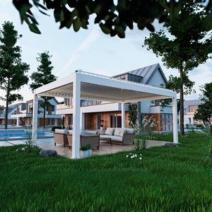 Pergola d'extérieur à manger Pergola bioclimatique motorisée en aluminium étanche - Product Image 4