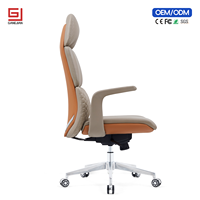 Chaise de bureau de direction inclinable de luxe avec roulettes, dossier haut, pivotante, en cuir, pour manager, PDG, bureau d'ordinateur