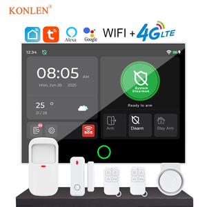 2025 mới nhà thông minh hệ thống an ninh 7 inch IPS màn hình cảm ứng GSM 4 gam wifi không dây thông minh App tuya Alexa Google điều khiển bằng giọng nói ABS - Product Image 1