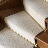 Doorshine Easy DIY Tiges d'escalier moletées en laiton Barres de cuivre à levier sur mesure pour tapis fixe