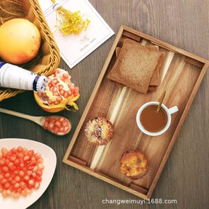 Bandeja para pan de madera maciza de doble capa, estante rebanador rectangular, almacenamiento multifuncional para desayuno, cocina y repostería - Product Image 3