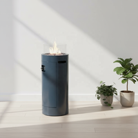Brasero extérieur au propane pour jardin, colonne de feu en acier