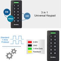 Clavier de contrôle d'accès autonome Secukey CK2 combinant clavier et lecteur de cartes RFID