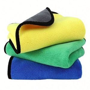 Serviettes de cuisine en microfibre corail super absorbantes, séchage rapide, 600 g/m², pelucheuses, pour l'entretien automobile, tricotées chaîne - Product Image 4
