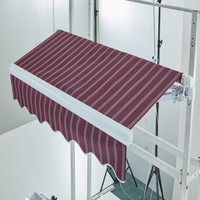 Store Ban de Jardin Rétractable et Personnalisable de 5 m en Alliage d'Aluminium Moderne, Traité Anti-UV avec Enduit PVDF, pour Terrasse, Balcon, Opération Manuelle