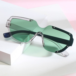 5020 phong cách mới UV400 kính mát màu xanh lá cây khung với nổi tiếng diễn viên thiết kế thời trang và tùy chỉnh logo trên ống kính dành cho nam giới và phụ nữ - Product Image 2