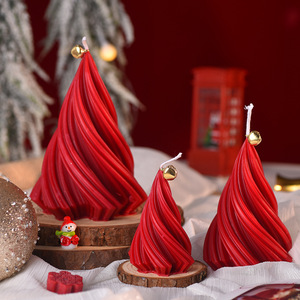 Exquisite Rotatable <b>Mini</b> <b>Christmas</b> <b>Tree</b> Aroma Candle Premium Household Decor For <b>Christmas</b> Party Scene - Product Image 3