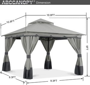 ABCCANOPY Gazebo Metales con Lados Pérgolas Para Jardines Y Terrazas Tenda Poliéster Tonnelle De jardin 3x3 Tettoie Per Esterno - Product Image 5