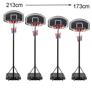 Support de panier de basket-ball extérieur portable à hauteur réglable avec panneau arrière en verre trempé cerceau de basket-ball professionnel vente en gros - Product Image 2
