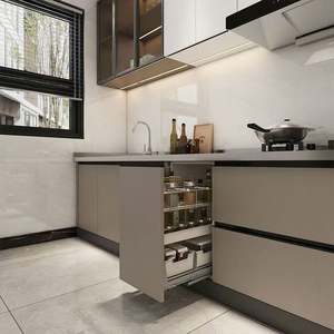 Designs de cuisine modernes nouveau design de couleur personnalisé armoires de cuisine complètes de luxe pour villa - Product Image 5