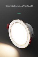 Promotion Lampe de Plafond D'Intérieur Personnalisée Trois Couleurs Encastrée Aluminium Intérieur Dimmable LED Spot Downlight