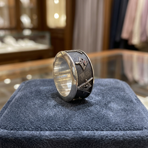 Bague de fraternité personnalisée à bon prix |   Bague personnalisée avec lettre grecque |   Options Or et Argent - Product Image 3