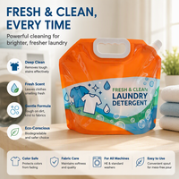 Pochette souple personnalisée avec bec verseur et poignée pour emballage de liquides, bouteille de savon flexible avec buse d'aspiration