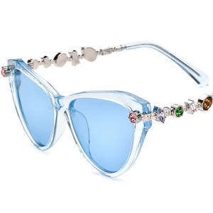 Acetate <strong>Gem</strong> cat Eye Sunglasses Male Lady Trend Polarized Sunglasses Driving Glasses - Product Image 5