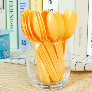 Cuillères jetables en polypropylène noir <span class=keywords><strong>de</strong></span> <span class=keywords><strong>qualité</strong></span> alimentaire, écologiques, emballées individuellement, <span class=keywords><strong>vaisselle</strong></span> personnalisée en vrac - Product Image 3