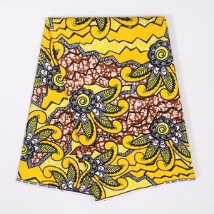 Tela <span class=keywords><strong>de</strong></span> Organza Africana con Estampado <span class=keywords><strong>de</strong></span> Cera, 100% Algodón Orgánico Ignífugo para Ropa, Bolsos, Camisas y Vestidos - Product Image 2