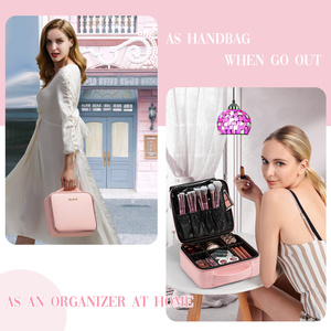 Travel <b>Makeup</b> Bag with Adjustable Dividers Multi Function Cosmetic Artist Bag Storage Durable Portable Make up Organizer <b>Case</b> - Product Image 6