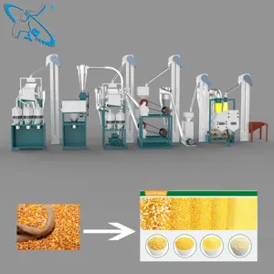 Maize And Flour Milling Machines Hot Selling 500 KG/H Mini Complete Set Maize And Flour Milling Machines