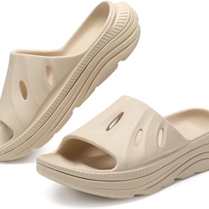 Sandale à glissière de conception <span class=keywords><strong>ergonomique</strong></span> d'été pour femmes avec soutien de la voûte plantaire Pantoufles de récupération à deux densités pour massage Caractéristique respirante - Product Image 4