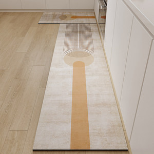 Tapis <span class=keywords><strong>de</strong></span> sol <span class=keywords><strong>de</strong></span> cuisine moderne en similicuir écologique, lavable, antidérapant, super absorbant, résistant à l'huile, d'épaisseur moyenne - Product Image 2
