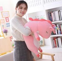 Mignon Long-Corps Licorne En Peluche Animal Jouet Doux En Peluche Oreiller pour Enfants Couette Étreignant Fonction Cadeau D'anniversaire pour Petite Amie