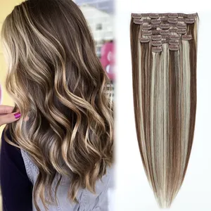 100% Russian Human Remy Hair Clip ins Wholesale Invisible Seamless Clip in Hair Extension virgin human Hair extension