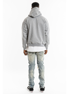 Sweat à capuche épais en molleton de coton doublé de haute qualité pour homme, coupe décontractée, personnalisable, idéal pour l'hiver - Product Image 3