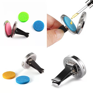 Massive Metall Moderne Aroma therapie Ätherisches Öl Diffusor 30 mm Auto Entlüftung sclip Ornament Auto Lufter frischer Innen zubehör - Product Image 3