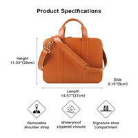 Sac à main pour ordinateur portable de luxe en microfibre avec logo personnalisé, grand format, unisexe, 15 pouces