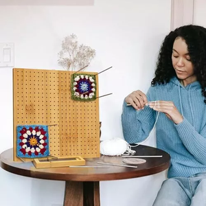 Nhà Máy Cung Cấp Chặn Hội Đồng Quản Trị Cho Đan Móc, Nhỏ Thủ Công Tre Crochet Phụ Kiện Chặn Cho Granny Hình Vuông - Product Image 4