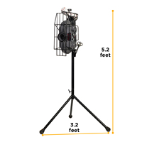 Machine à lancer de baseball Furlihong 636BH à double roue pour l'entraînement individuel au battement, au jeu de terrain ou à l'entraînement, de 40 à 68 MPH