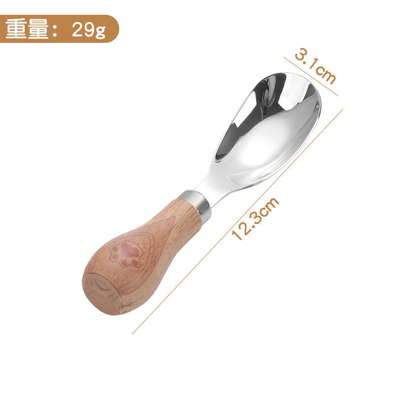 ช้อนทองคำลายไม้สำหรับเด็ก