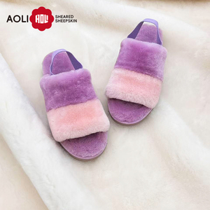 Casual in pelle di pecora alla rinfusa morbida vestitina intera vendita cursori da camera per ragazze <span class=keywords><strong>pelose</strong></span> <span class=keywords><strong>pantofole</strong></span> da donna in pelle di ultima generazione - Product Image 2