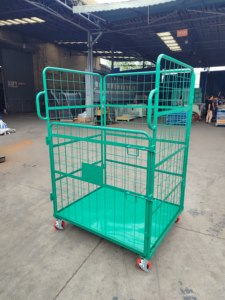 <span class=keywords><strong>Chariot</strong></span> logistique pliable en acier renforcé à 3 niveaux, robuste, <span class=keywords><strong>avec</strong></span> étagères antidérapantes et résistantes à la charge - Product Image 2